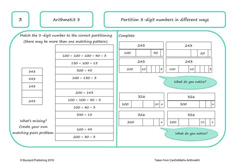 partitioning 3 digit numbers|Lesson: Partition 3.